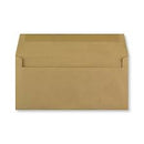 ENVELOPE DL PLAIN FACE BROWN KRAFT ECO RECYCLED PEEL N SEAL WALLET BX400