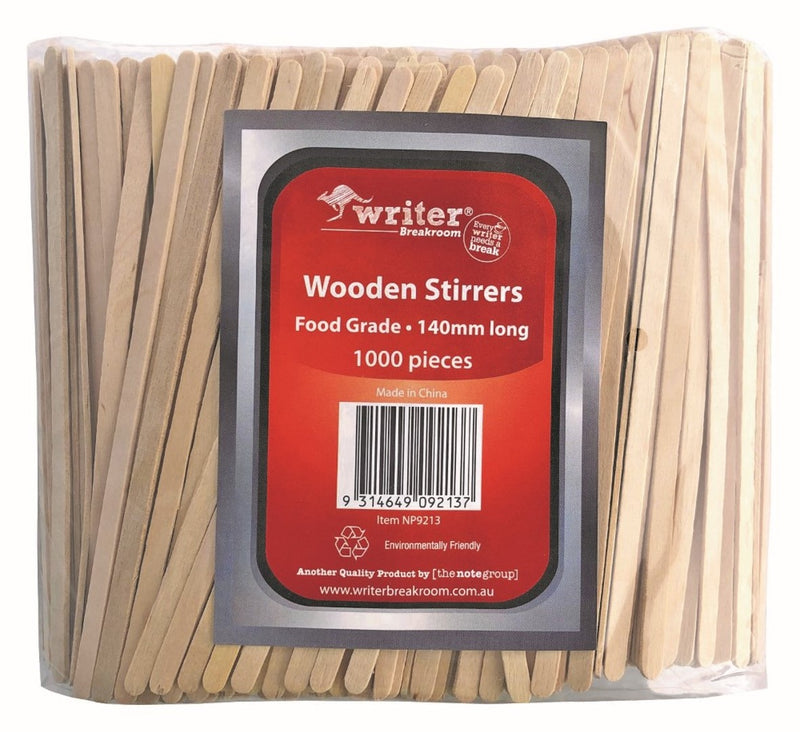 STIRRERS WOODEN WRITER 140MM PK1000