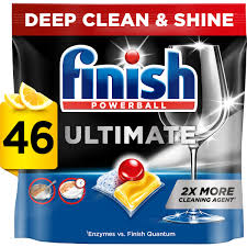 Finish Powerball All In One Dishwasher Ultimate Tablets Lemon 46 pack