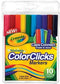 MARKER CRAYOLA COLORCLICKS WASHABLE PK10