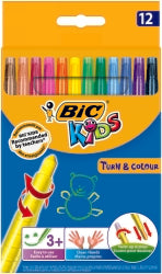 CRAYON BIC KIDS TURN AND COLOUR PK12