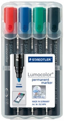 MARKER STAEDTLER 352 LUMOCOLOR PERMANENT BULLET ASST WLT4