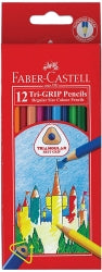 PENCIL COLOURED FABER-CASTELL TRI-GRIP 12'S