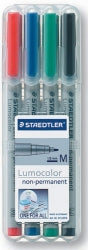 MARKER OHP STAEDTLER 315 WATER SOL MED ASST WLT4