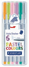 PEN STAEDTLER FT TRIPLUS FINELINER PASTEL COLOURS PK6