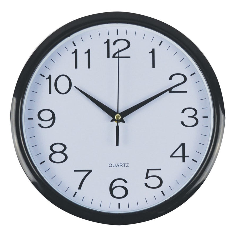 CLOCK ITALPLAST 43CM WALL BLACK