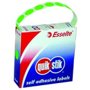 LABEL QUIK STIK DISP 14MM FLUORO GREEN DOT 700/ROLL