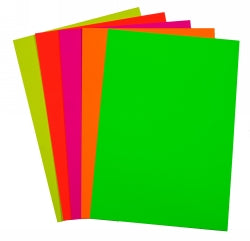 CARDBOARD QUILL 510X635MM 230GSM FLUORO ASST PK100