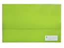 DOCUMENT WALLET MARBIG FOOLSCAP POLYPICK TRANSLUCENT LIME