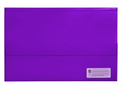 DOCUMENT WALLET MARBIG FOOLSCAP POLYPICK TRANSLUCENT PURPLE