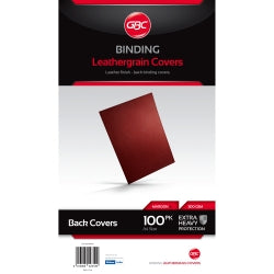 BINDING COVERS GBC IBICO A4 LEATHERGRAIN MAROON PK100