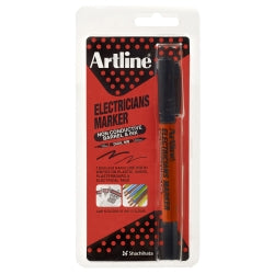 Marker Electricians Artline Dual Nib Permanent Black Hs