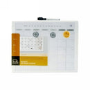 WHITEBOARD QUARTET BASICS 280X360MM CALENDAR GREY