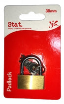 PADLOCKS BRASS STAT 30MM B/CRD