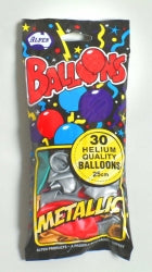 BALLOONS ALPEN METALLIC MIXED 30'S