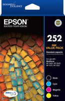 Inkjet Cart Epson T252692 252vp Standard Cap Durabrite Value Pack