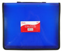 BINDER STAT A4 2R ZIPPER W/HANDLE BLUE-EACH