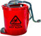 MOP BUCKET CLEANLINK 16L HD METAL WRINGER RED