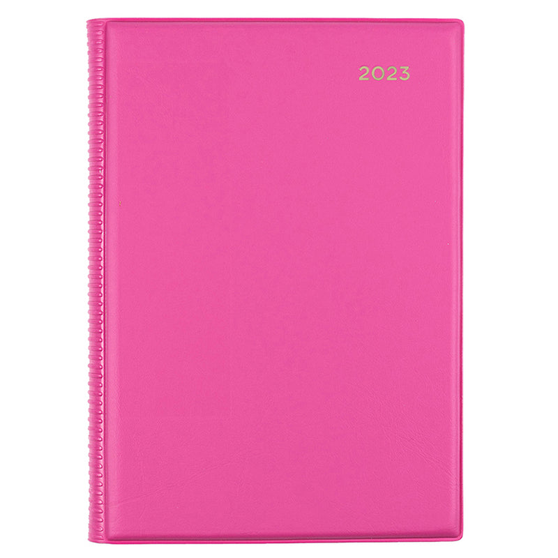 DIARY 2023 COLLINS 387.V50 A5 BELMONT PVC WTV PINK