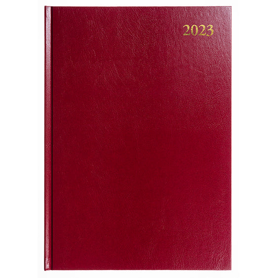 DIARY 2023 COLLINS ESSA51.78 A5 ESSENTIAL DTP MAROON