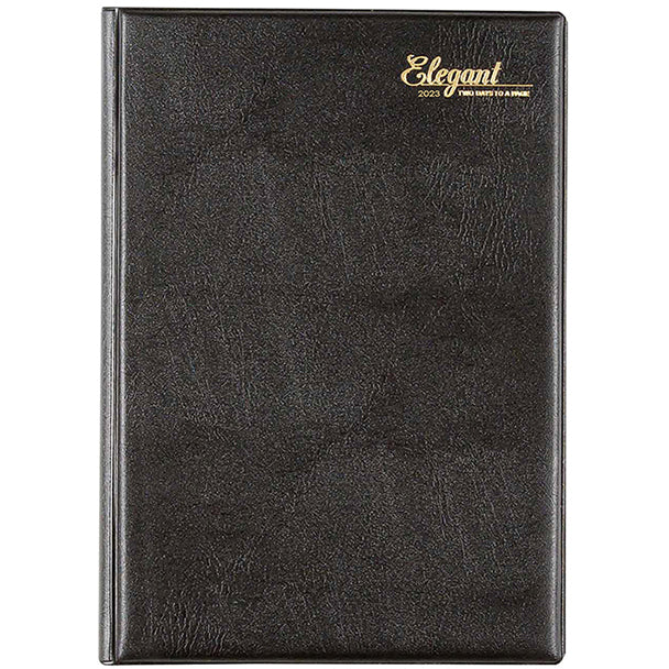 DIARY 2023 CUMBERLAND A5 ELEGANT CASEBOUND 2DTP BLACK